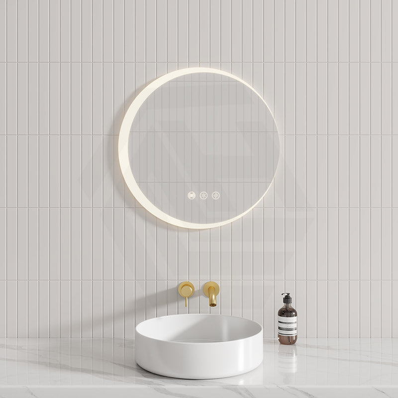 600/800mm Round Led Mirror Motion Sensor Auto On Crescent Rim