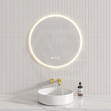 600mm Round Led Mirror Motion Sensor Auto On Light On Rim