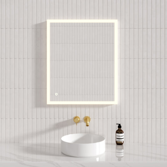 600/750/900/1200mm Led Wall Mirror Right Angle Frameless Light On Rim