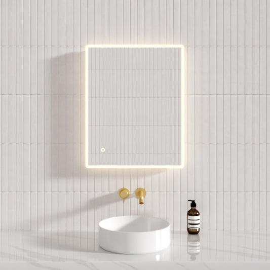 600/750mm Led Wall Mirror Round Angle Frameless Light On Rim
