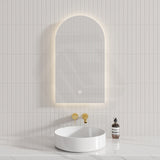 450/500/600/800/900mm Arch LED Mirror Touch Sensor Switch 3 Colours Lighting Acrylic Backlit Vertical Installation