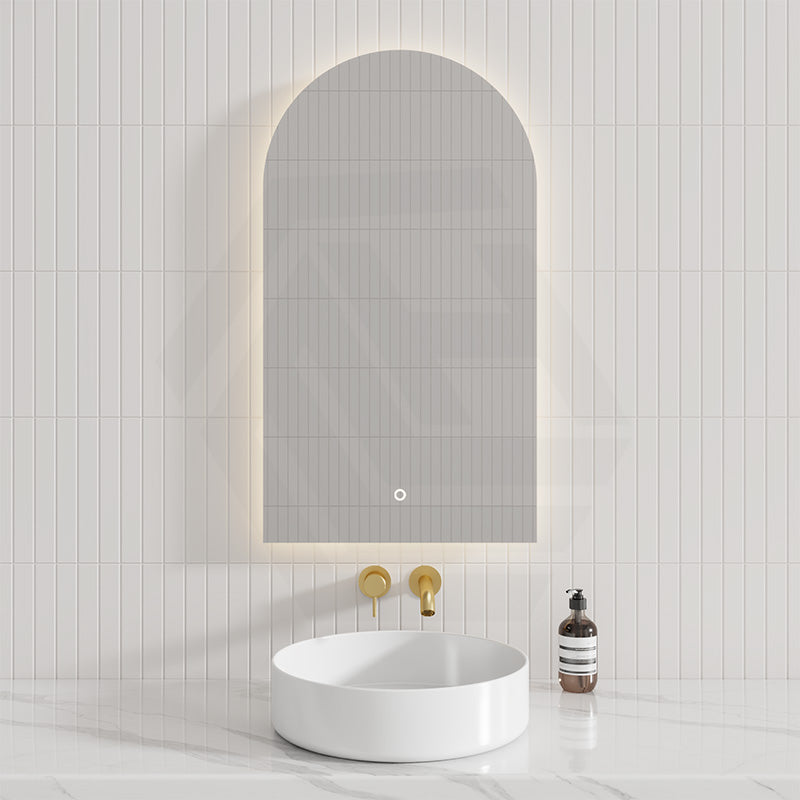 450/500/600/800/900mm Arch LED Mirror Touch Sensor Switch 3 Colours Lighting Acrylic Backlit Vertical Installation