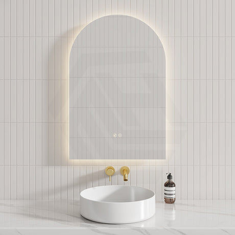 450/500/600mm Arch LED Mirror Auto Sensor 3 Colours Lighting Acrylic Backlit Vertical Installation