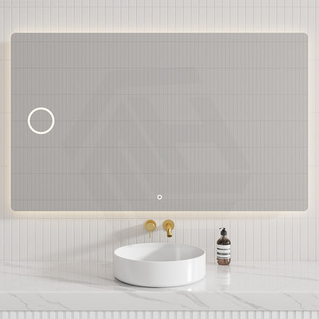 1500x900mm Rectangle LED Mirror With Magnifier, Touch Sensor Switch 3 Colours Lighting Acrylic Backlit