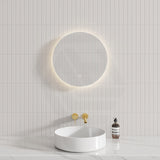 500/600/700/750/800/900/1200mm Round LED Mirror Touch Sensor Switch 3 Colours Lighting Backlit