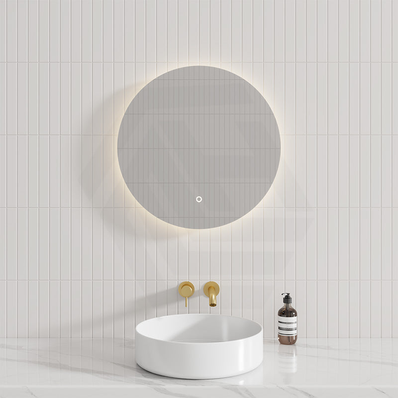 500/600/700/750/800/900/1200mm Round LED Mirror Touch Sensor Switch 3 Colours Lighting Backlit