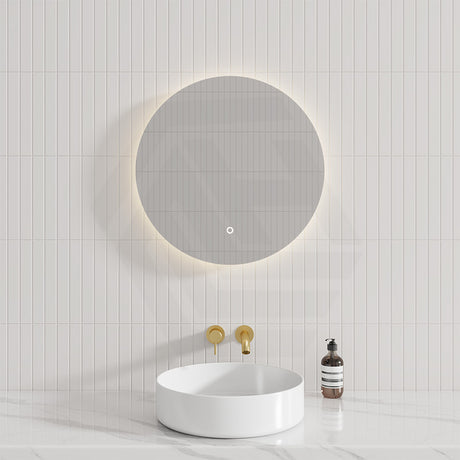 500/600/700/750/800/900/1200mm Round LED Mirror Touch Sensor Switch 3 Colours Lighting Backlit