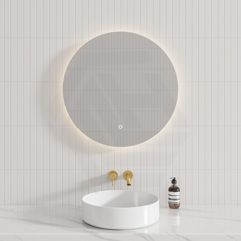 500/600/700/750/800/900/1200mm Round LED Mirror Touch Sensor Switch 3 Colours Lighting Backlit