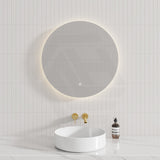 500/600/700/750/800/900/1200mm Round LED Mirror Touch Sensor Switch 3 Colours Lighting Backlit