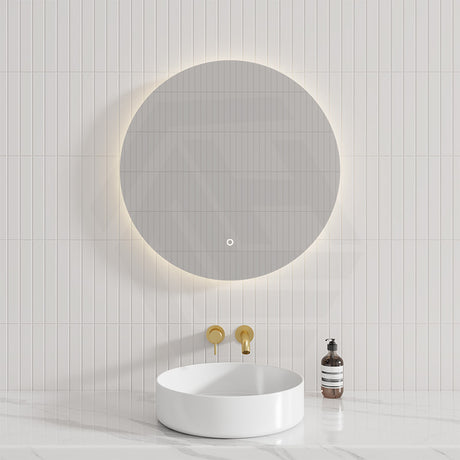 500/600/700/750/800/900/1200mm Round LED Mirror Touch Sensor Switch 3 Colours Lighting Backlit