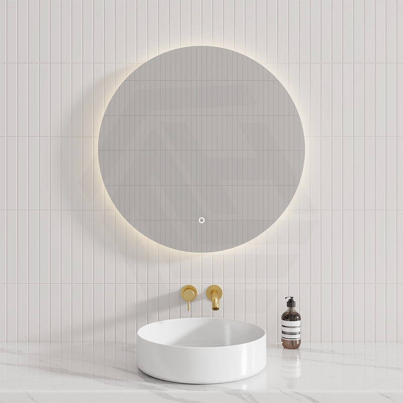 500/600/700/750/800/900/1200mm Round LED Mirror Touch Sensor Switch 3 Colours Lighting Backlit