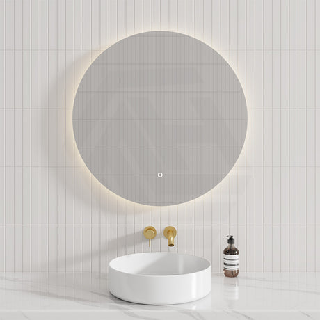 500/600/700/750/800/900/1200mm Round LED Mirror Touch Sensor Switch 3 Colours Lighting Backlit