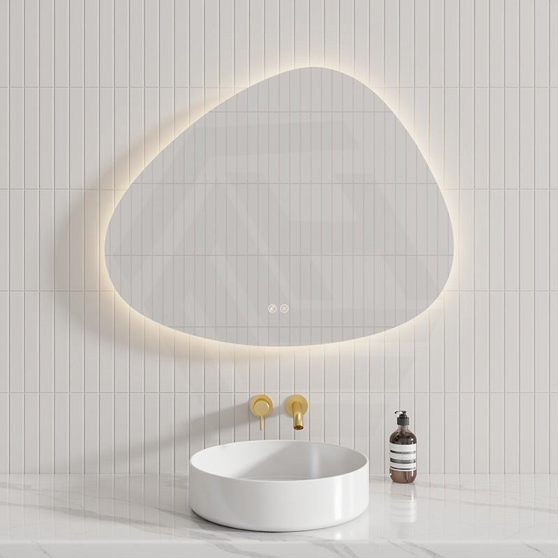 900x700mm Irregular Oval LED Mirror Auto Sensor Switch 3 Colours Lighting Acrylic Backlit