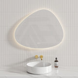 900x700mm Irregular Oval LED Mirror Auto Sensor Switch 3 Colours Lighting Acrylic Backlit
