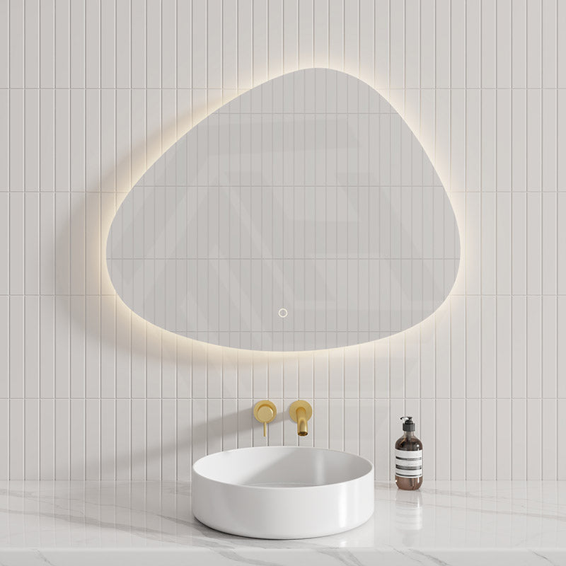 900x700mm Irregular Oval LED Mirror Touch Sensor Switch 3 Colours Lighting Acrylic Backlit
