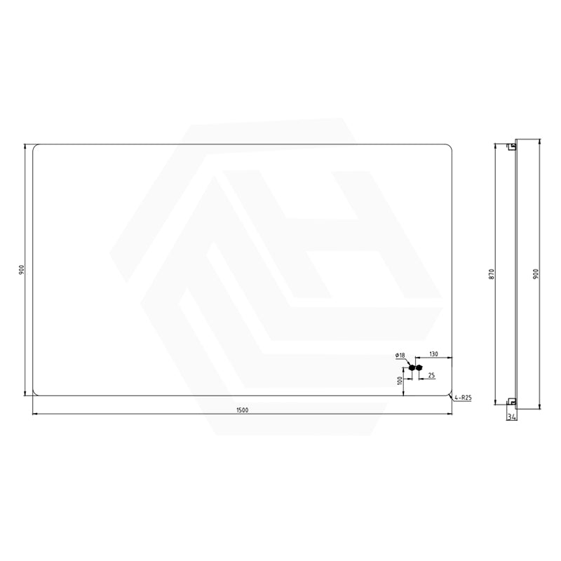 600/750/900/1200/1500mm Rectangle LED Mirror Auto Sensor 3 Colours Lighting Backlit Vertical/Horizontal