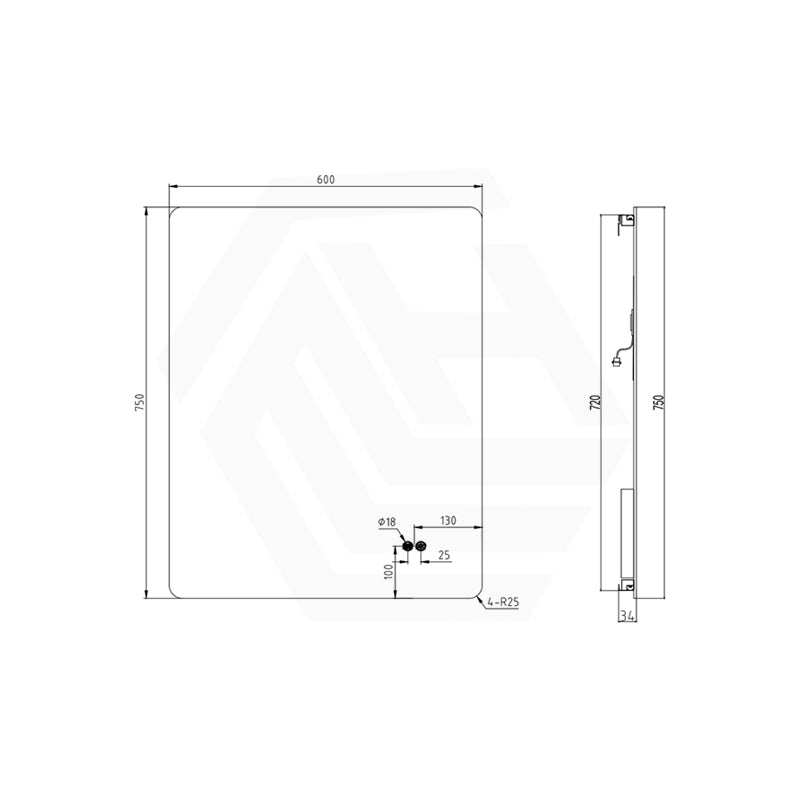 600/750/900/1200/1500mm Rectangle LED Mirror Auto Sensor 3 Colours Lighting Backlit Vertical/Horizontal