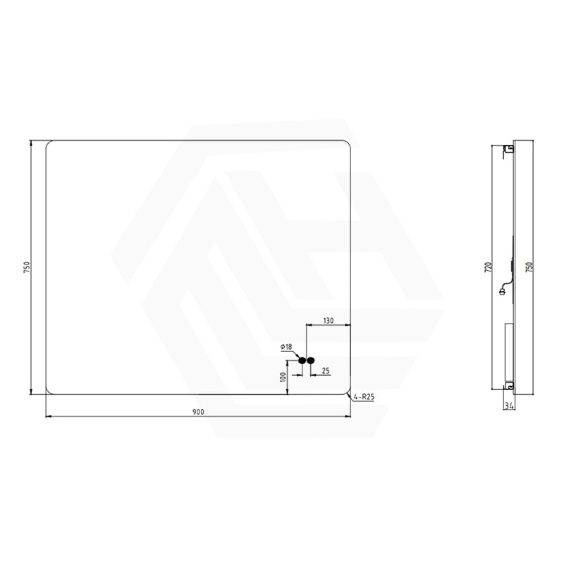 600/750/900/1200/1500mm Rectangle LED Mirror Auto Sensor 3 Colours Lighting Backlit Vertical/Horizontal