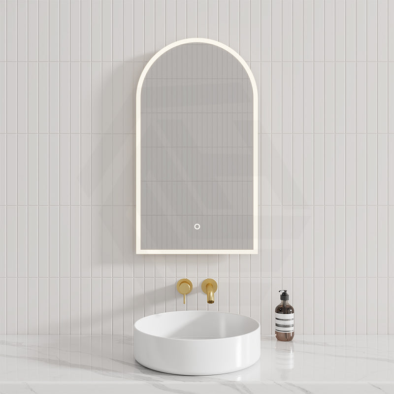 450/500/600/800/900mm Arch LED Mirror Touch Sensor Switch 3 Colours Lighting Acrylic Frontlit Vertical Installation
