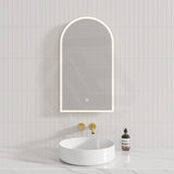 450/500/600/800/900mm Arch LED Mirror Touch Sensor Switch 3 Colours Lighting Acrylic Frontlit Vertical Installation