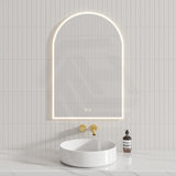 500/600mm Arch LED Mirror Auto Sensor Switch 3 Colours Lighting Acrylic Frontlit Vertical Installation