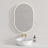 450/500/600/700/750/900/1200mm Oval LED Mirror Touch Sensor Switch 3 Colours Lighting Acrylic Frontlit