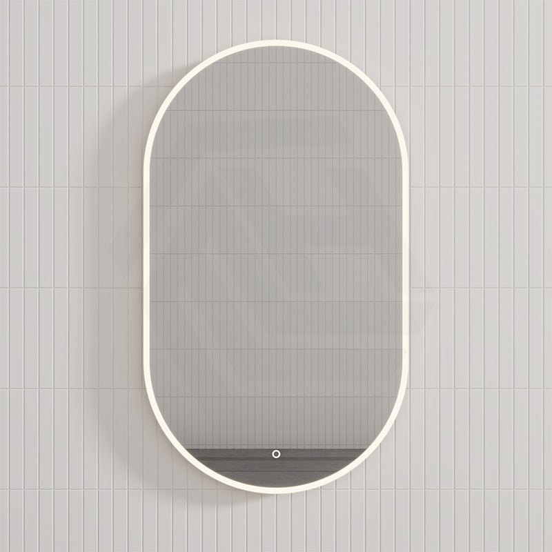 450/500/600/700/750/900/1200mm Oval LED Mirror Touch Sensor Switch 3 Colours Lighting Acrylic Frontlit