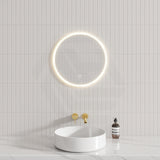 500/600/700/750/800/900/1200mm Round LED Mirror Touch Sensor Switch 3 Colours Lighting Acrylic Frontlit