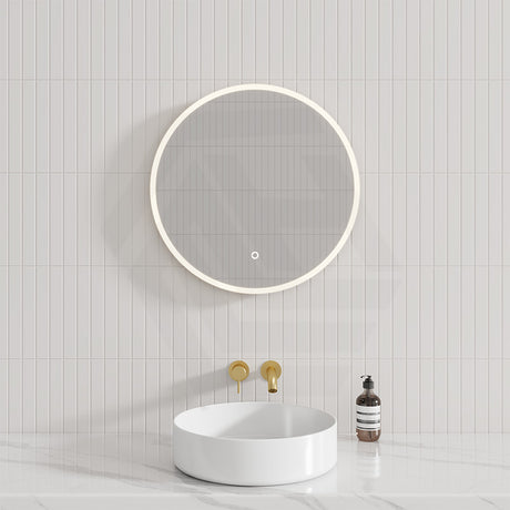 500/600/700/750/800/900/1200mm Round LED Mirror Touch Sensor Switch 3 Colours Lighting Acrylic Frontlit