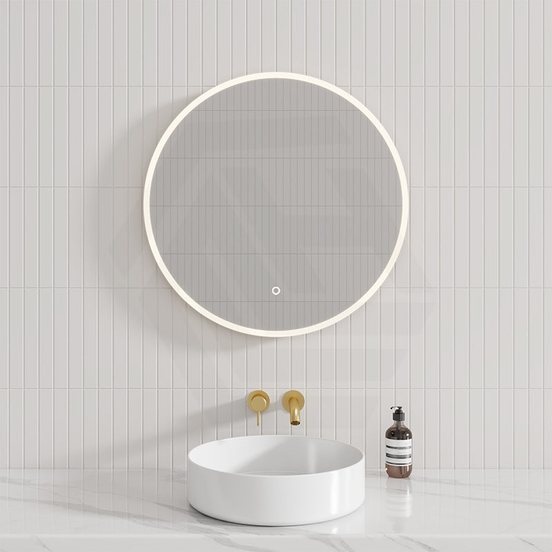 500/600/700/750/800/900/1200mm Round LED Mirror Touch Sensor Switch 3 Colours Lighting Acrylic Frontlit