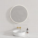 500/600/700/750/800/900/1200mm Round LED Mirror Touch Sensor Switch 3 Colours Lighting Acrylic Frontlit