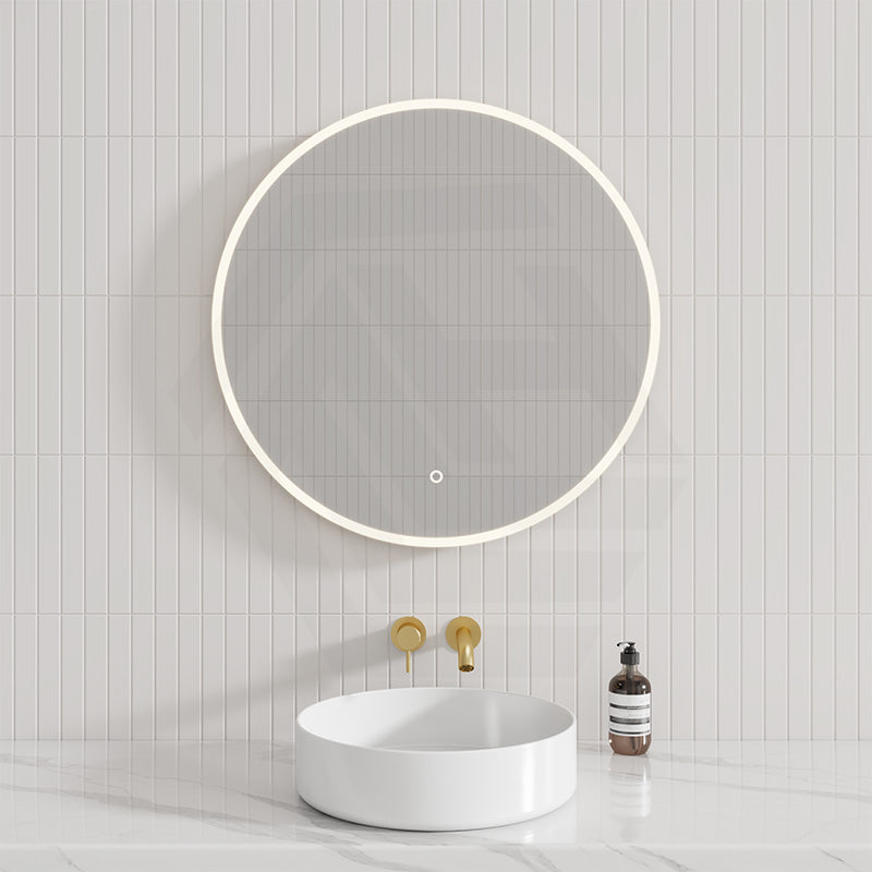 500/600/700/750/800/900/1200mm Round LED Mirror Touch Sensor Switch 3 Colours Lighting Acrylic Frontlit