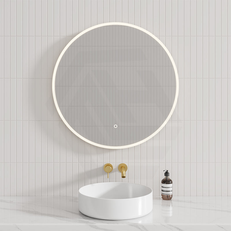 500/600/700/750/800/900/1200mm Round LED Mirror Touch Sensor Switch 3 Colours Lighting Acrylic Frontlit