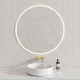 600/700/800/900mm Round LED Mirror Auto Sensor Switch 3 Colours Lighting Acrylic Frontlit