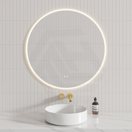 600/700/800/900mm Round LED Mirror Auto Sensor Switch 3 Colours Lighting Acrylic Frontlit