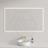 600/750/900/1200/1500mm Rectangle LED Mirror Auto Sensor Switch 3 Colours Lighting Acrylic Frontlit Vertical/Horizontal