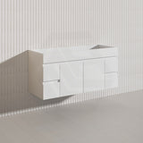 Macho 1200mm Premium MDF Gloss White Wall Hung Vanity Single/Double Bowls Available