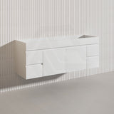 Macho 1500mm Premium MDF Gloss White Wall Hung Vanity Single/Double Bowls Available