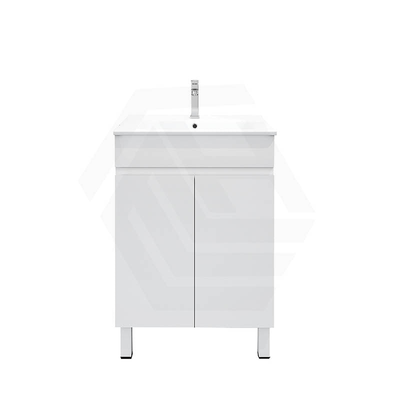 600mm MACHO Narrow Premium MDF Gloss White Freestanding Vanity with Legs/Kickboard