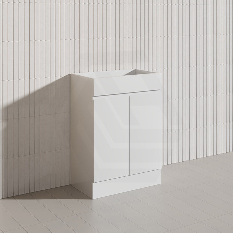 Macho 600mm Narrow Premium MDF Gloss White Freestanding Vanity with Legs/Kickboard