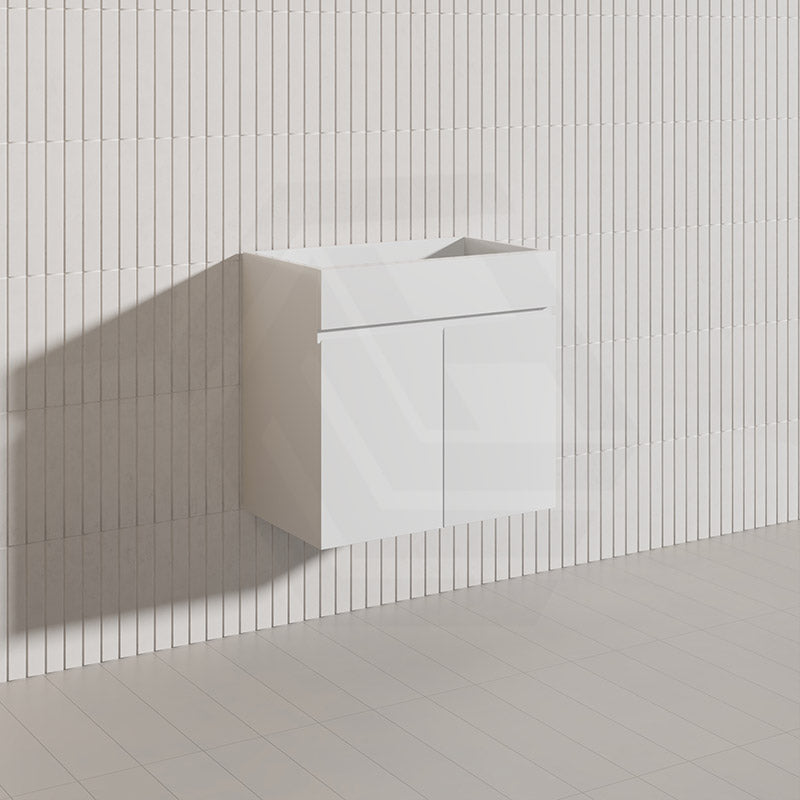 Macho 600mm Narrow Premium MDF Gloss White Wall Hung Vanity