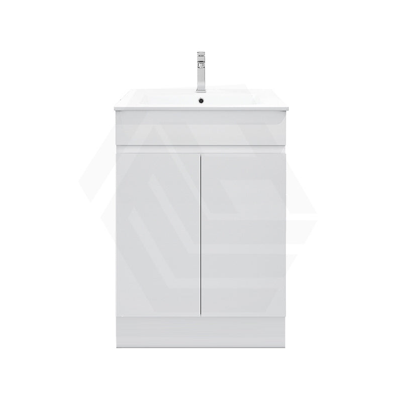 600mm Premium MDF Gloss White Freestanding Bathroom Vanity with Legs/Kickboard