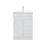 600mm Premium MDF Gloss White Freestanding Bathroom Vanity with Legs/Kickboard