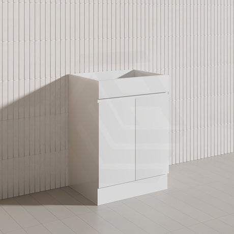 Macho 600mm Premium MDF Gloss White Freestanding Bathroom Vanity with Legs/Kickboard