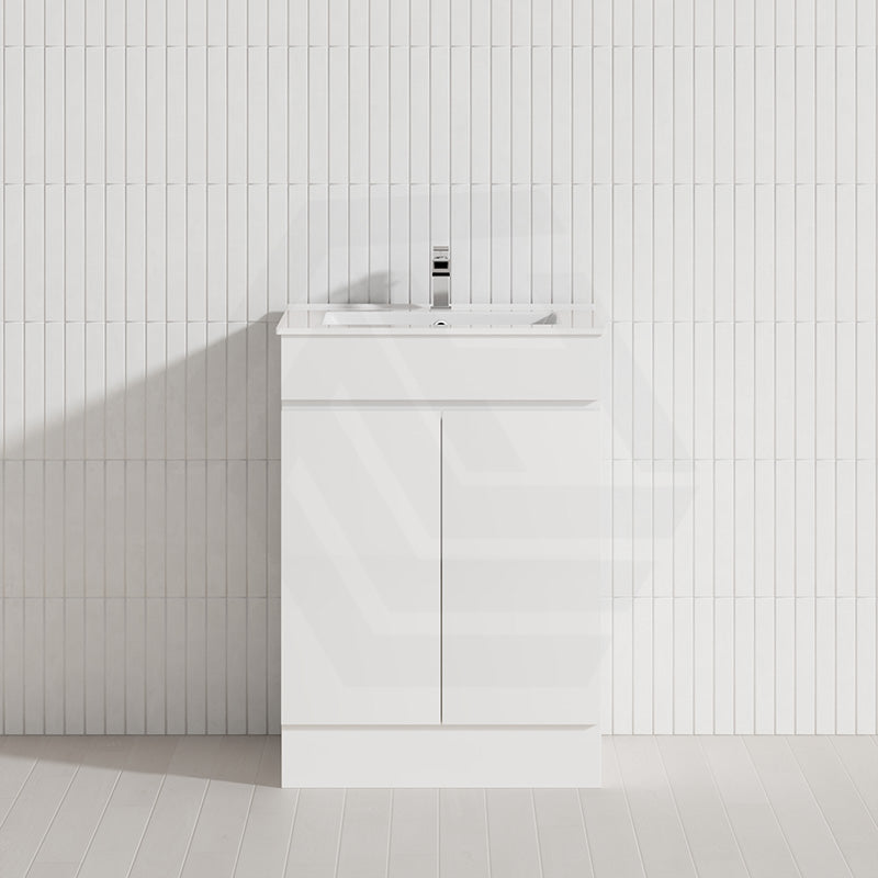 Macho 600mm Premium MDF Gloss White Freestanding Bathroom Vanity with Legs/Kickboard