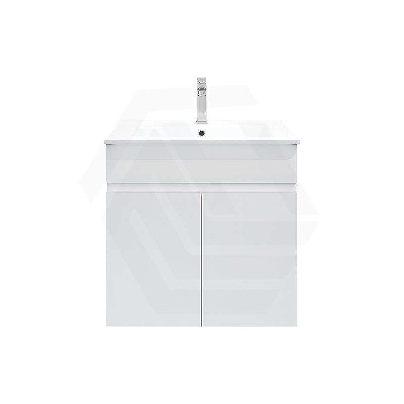 600mm Premium MDF Gloss White Wall Hung Vanity with Soft Closing Doors