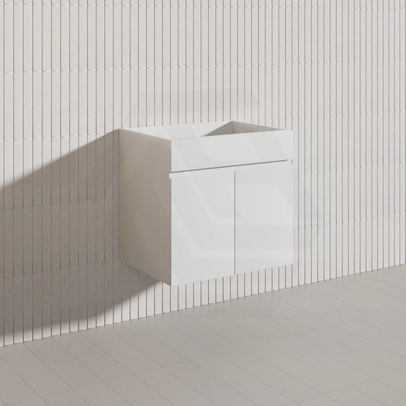 Macho 600mm Premium MDF Gloss White Wall Hung Vanity with Soft Closing Doors