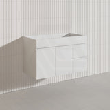 900mm Bathroom Premium PVC Single Bowl Floating Vanity Wall Hung White Cabinet