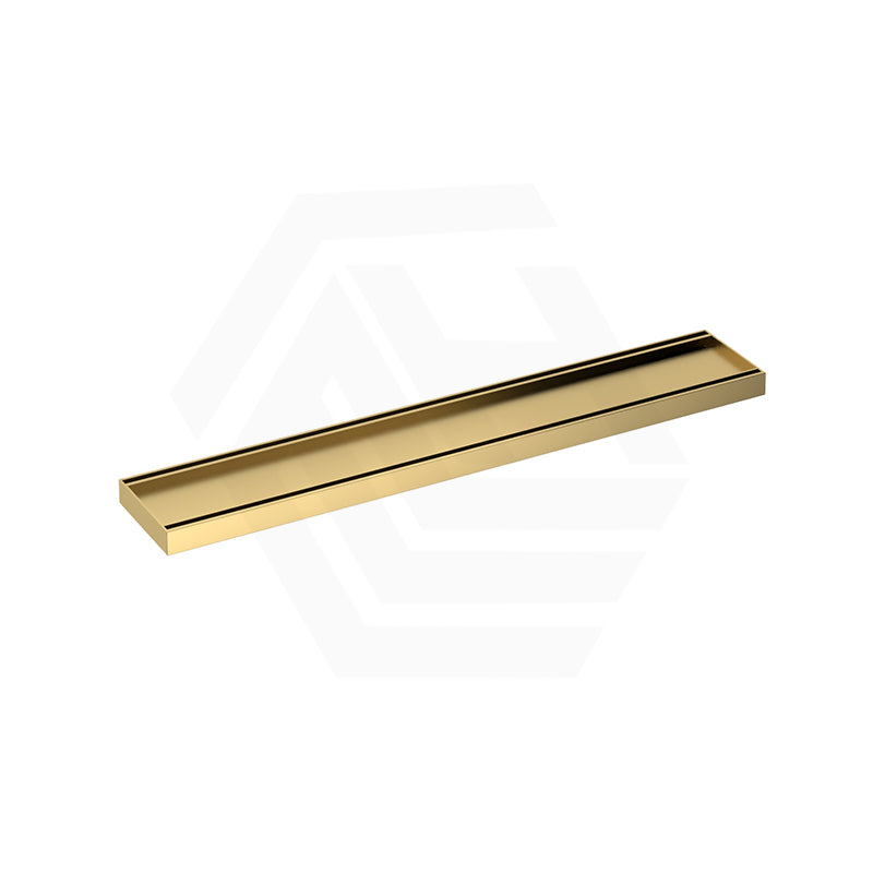 G#2(Gold) 100-3000x100x21mm Lauxes Aluminium Slimline Tile Insert Shower Pool Drain Matte Gold
