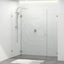 Tempered Glass Frameless Shower Screen Wall To Wall 3 Panels Brushed Nickel